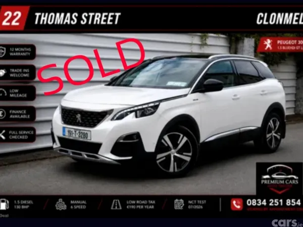Peugeot 3008 Hatchback, Diesel, 2019, White