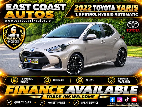 Toyota Yaris Hatchback, Petrol Hybrid, 2022, Grey