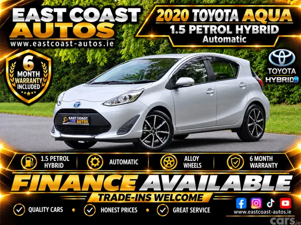 Toyota Aqua Hatchback, Petrol Hybrid, 2020, Silver