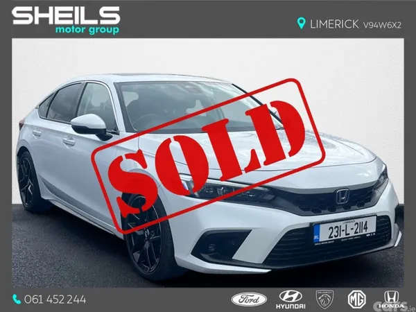 Honda Civic Hatchback, Petrol Hybrid, 2023, White