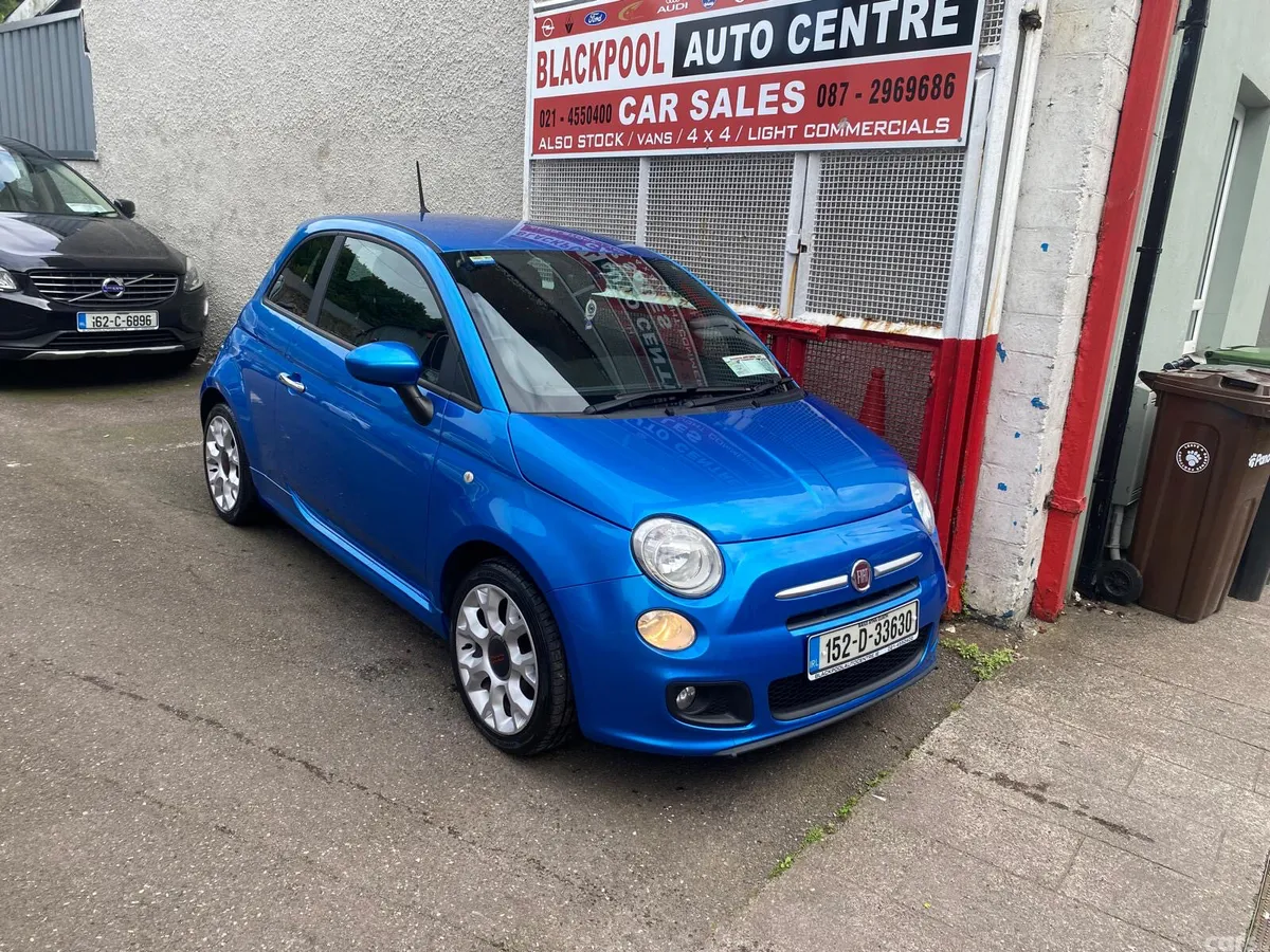 Fiat 500 Hatchback, Petrol, 2015, Blue