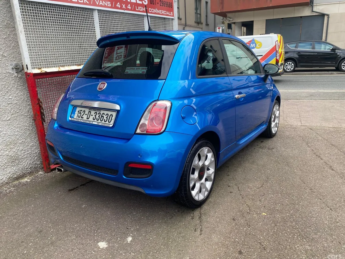 Fiat 500 Hatchback, Petrol, 2015, Blue
