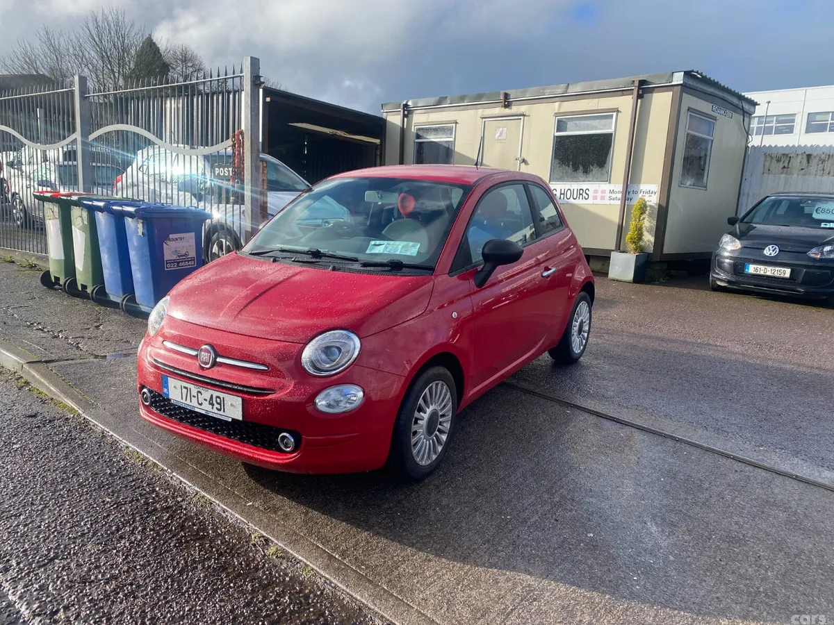 Fiat 500 Hatchback, Petrol, 2017, Red
