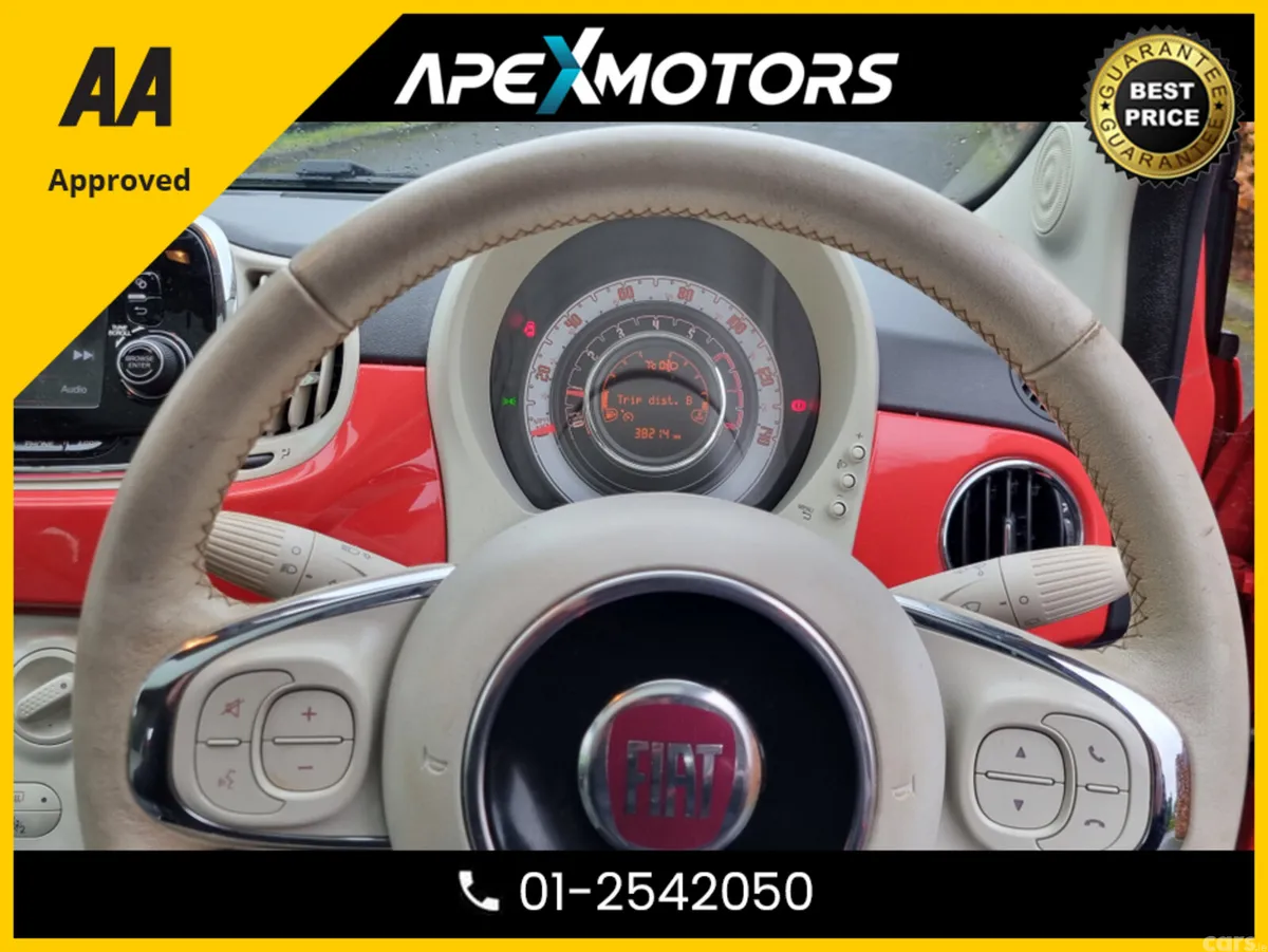 Fiat 500 Hatchback, Petrol, 2017, Pink