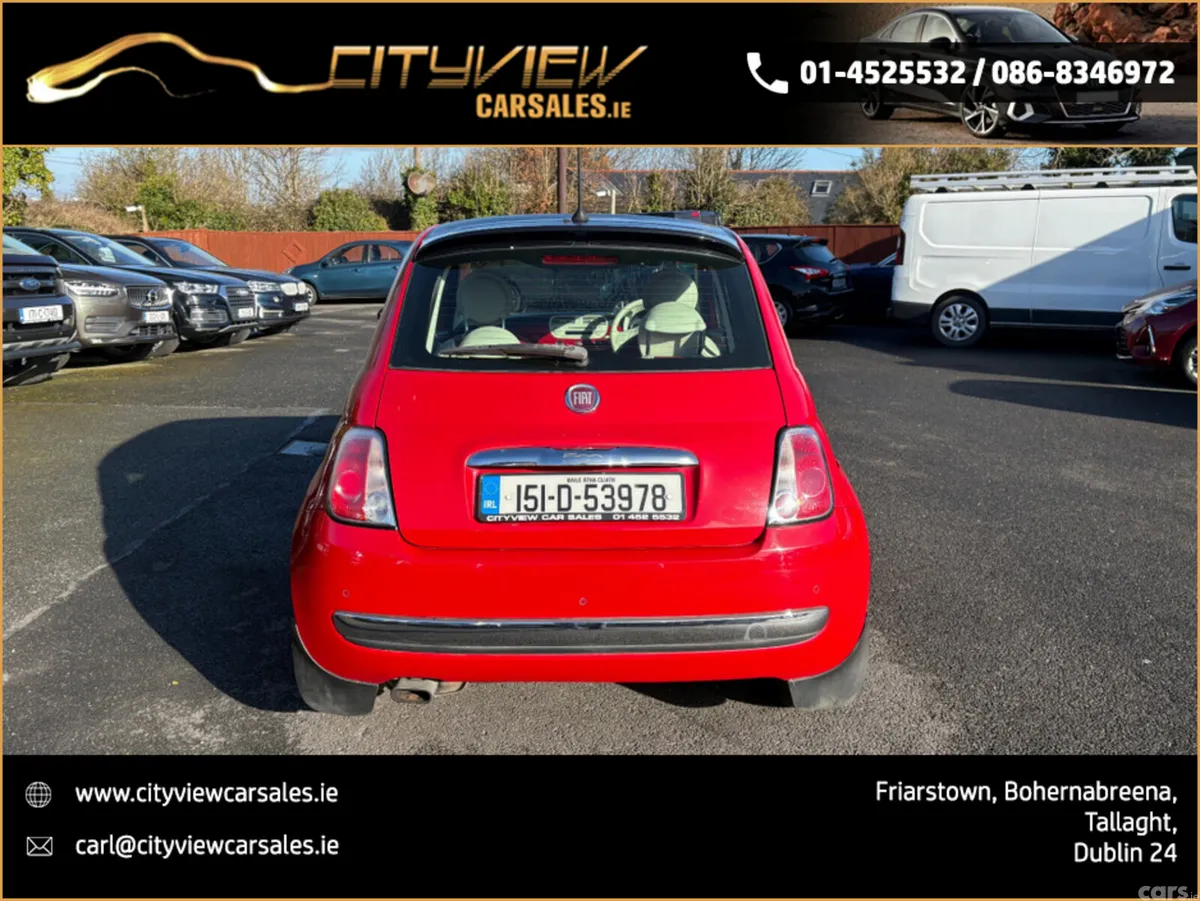 Fiat 500 Hatchback, Petrol, 2015, Red