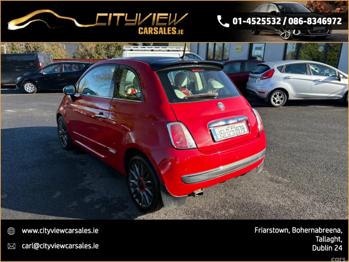 Fiat 500 Hatchback, Petrol, 2015, Red