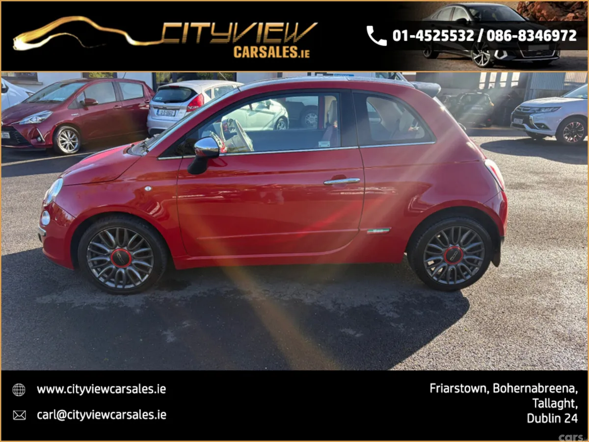 Fiat 500 Hatchback, Petrol, 2015, Red