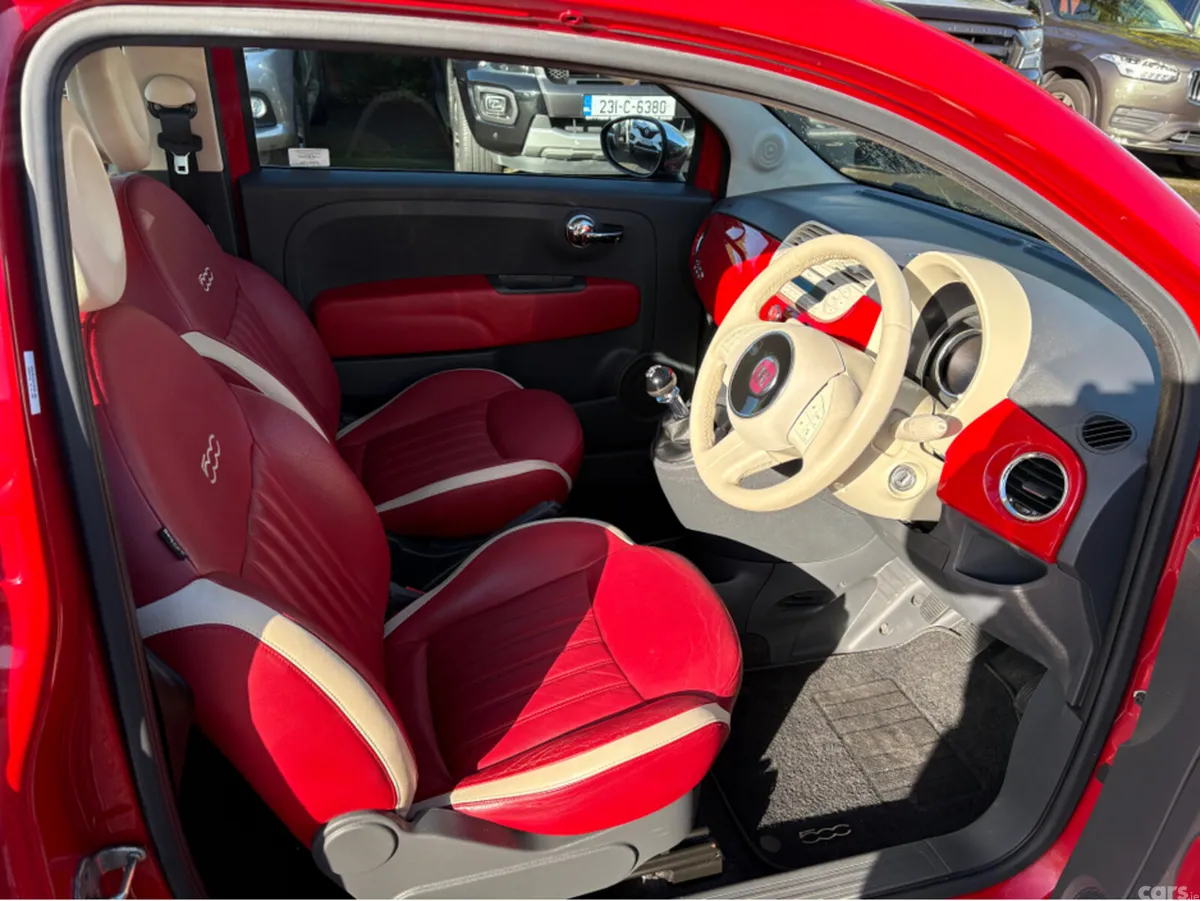 Fiat 500 Hatchback, Petrol, 2015, Red