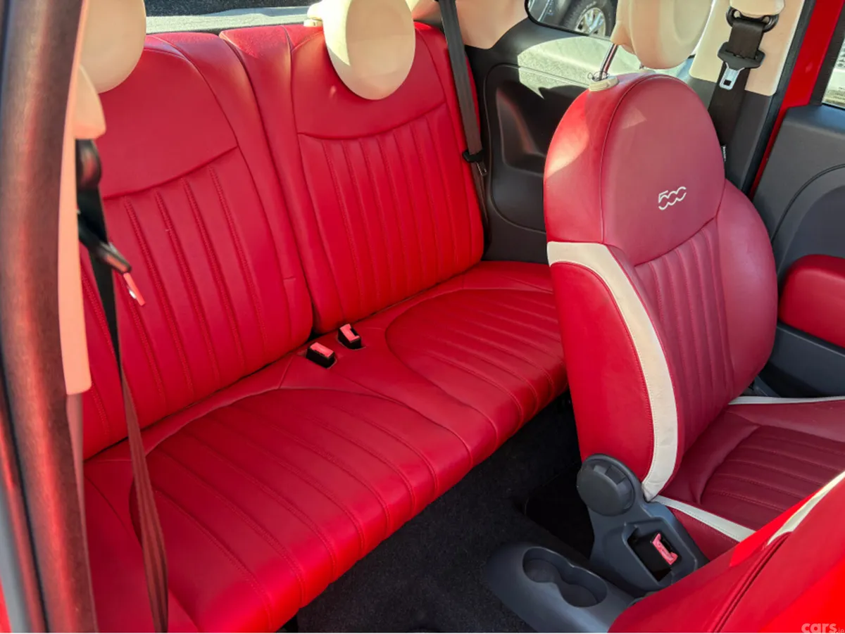 Fiat 500 Hatchback, Petrol, 2015, Red