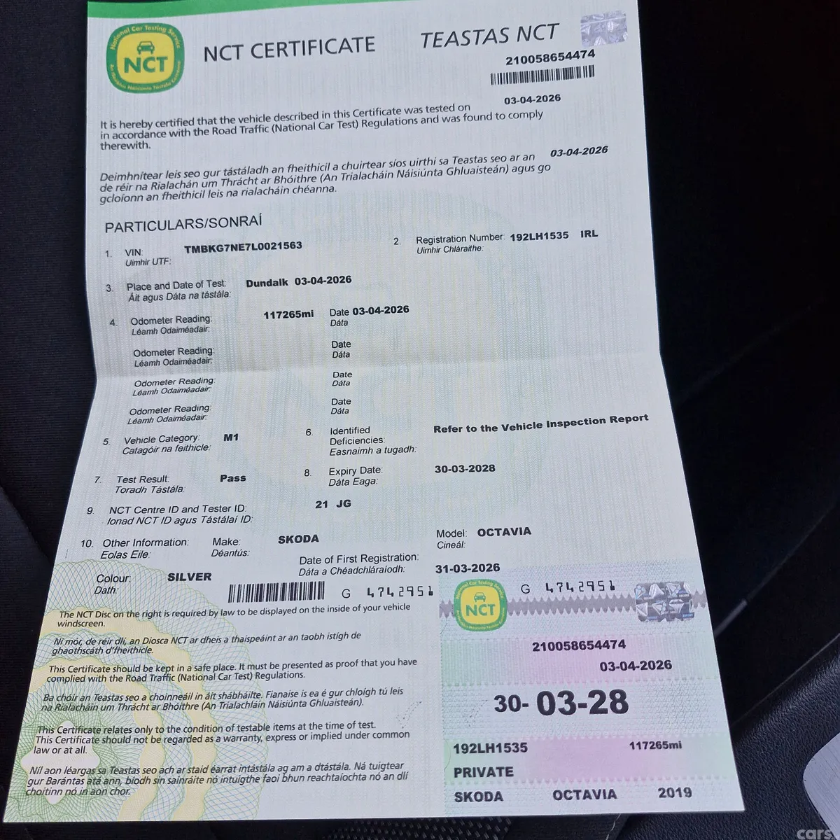 Skoda Octavia Estate, Diesel, 2019, Silver