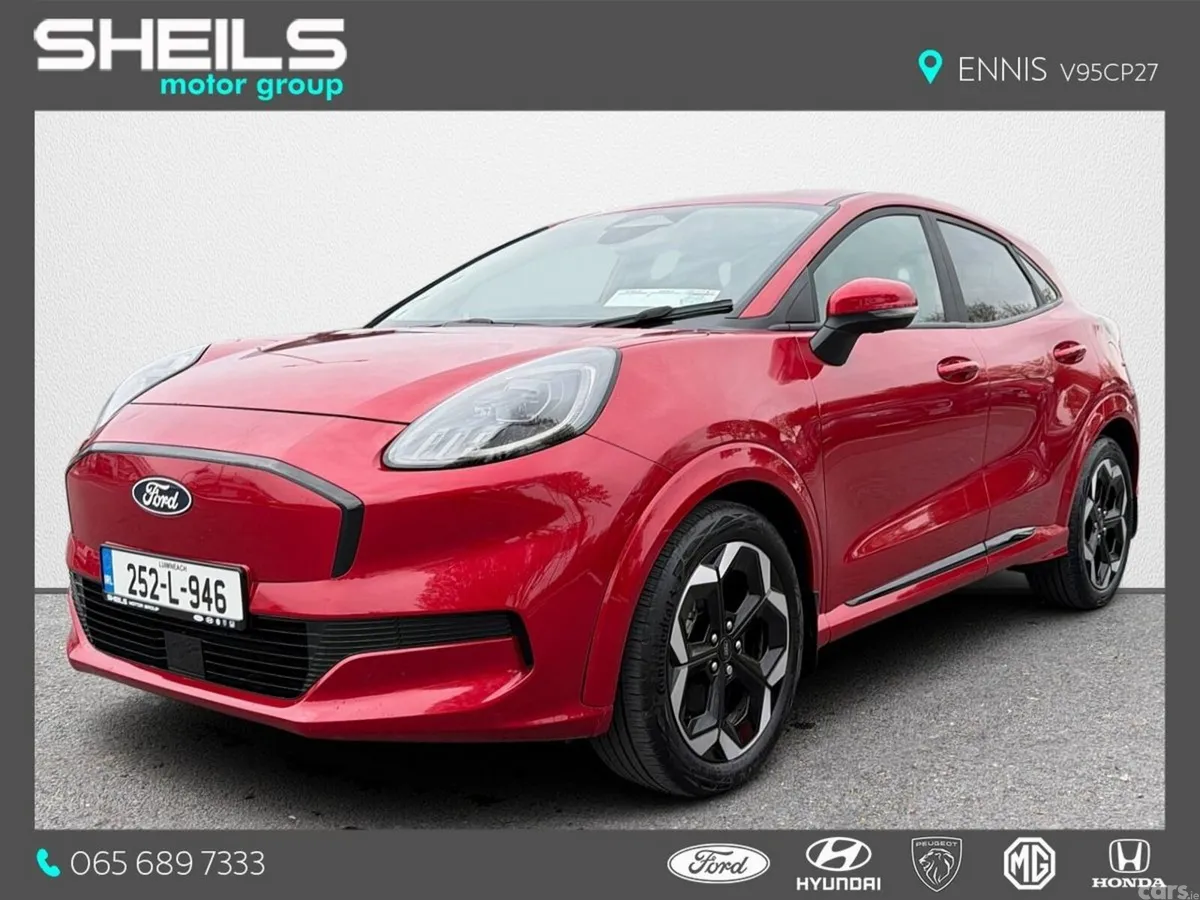 Ford Puma SUV, Electric, 2025, Red