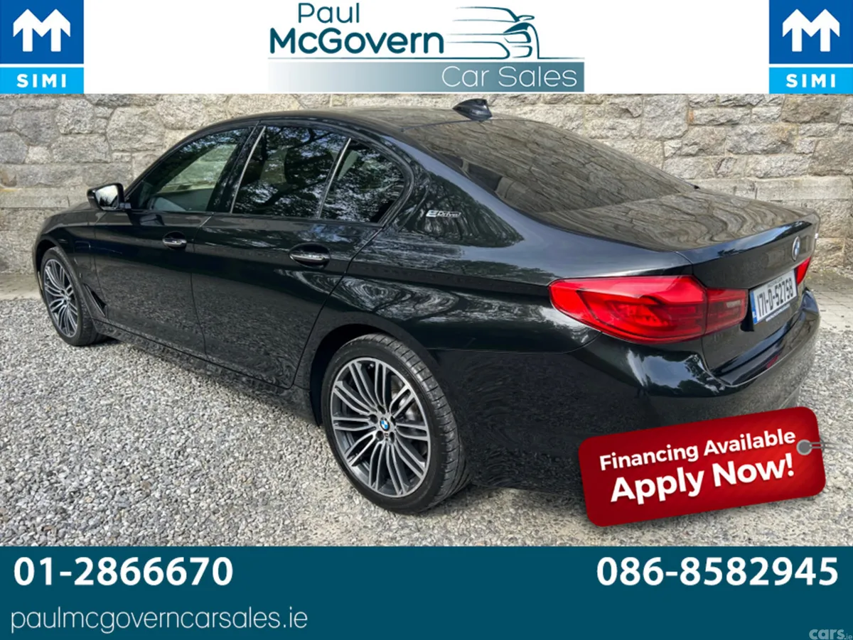 BMW 5-Series Saloon, Petrol Hybrid, 2017, Black