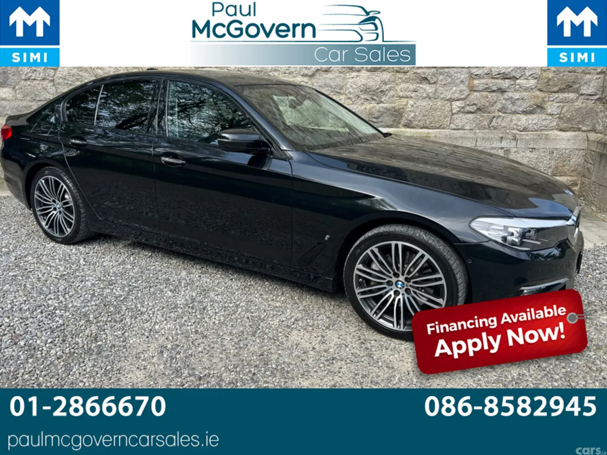 BMW 5-Series Saloon, Petrol Hybrid, 2017, Black