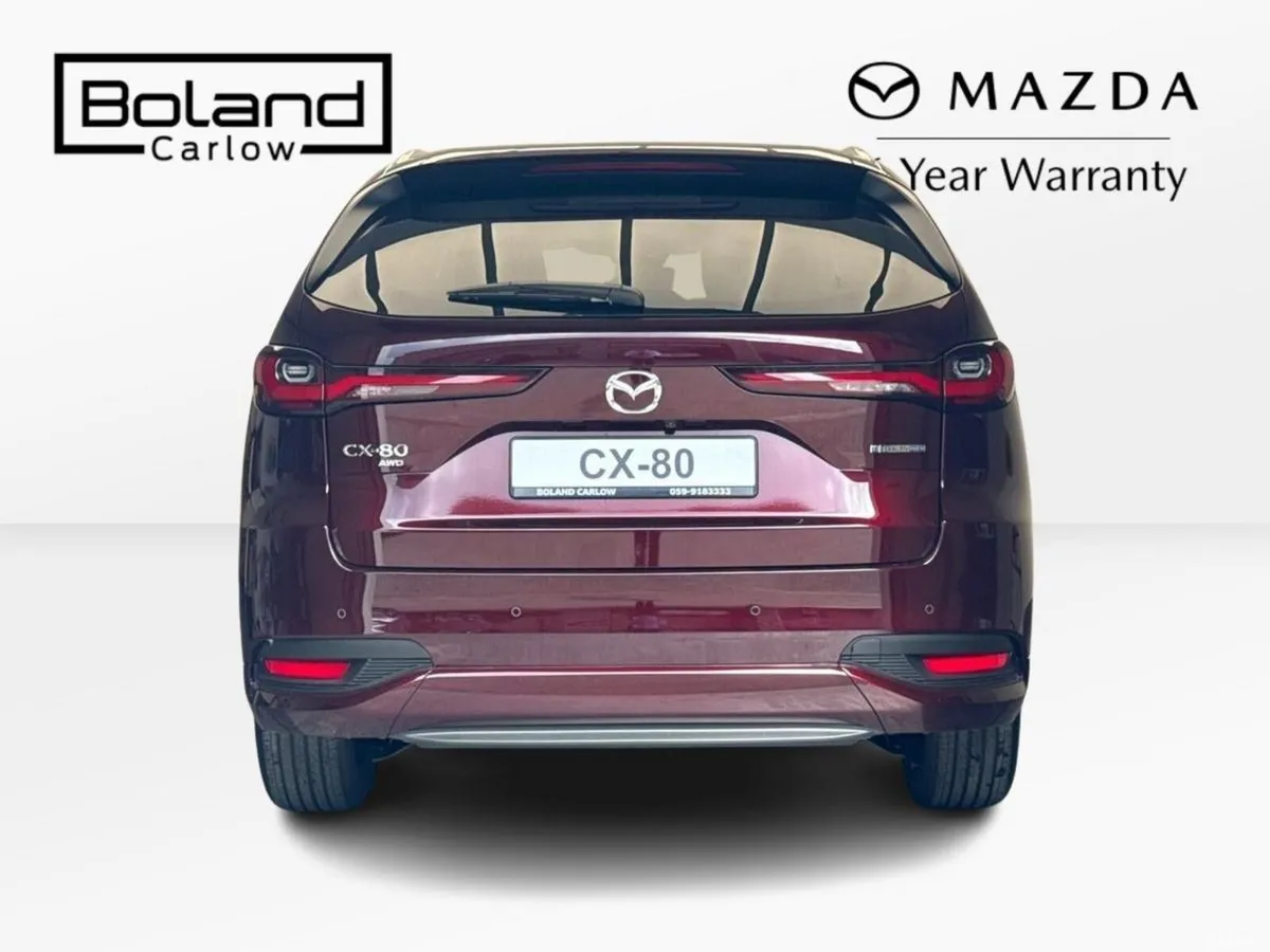 Mazda CX-80 SUV, Petrol Plug-in Hybrid, 2026, Red