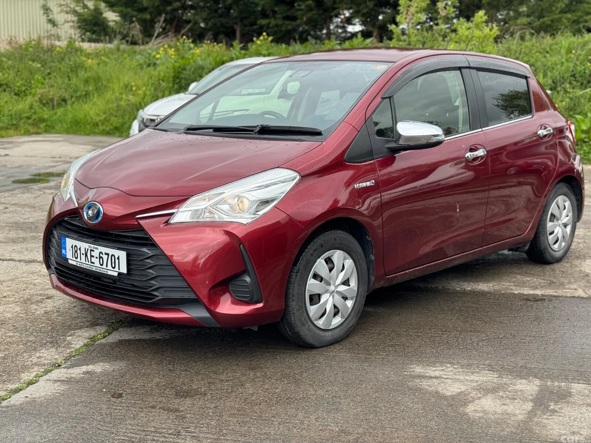 Toyota Vitz Hatchback, Petrol Hybrid, 2018, Red