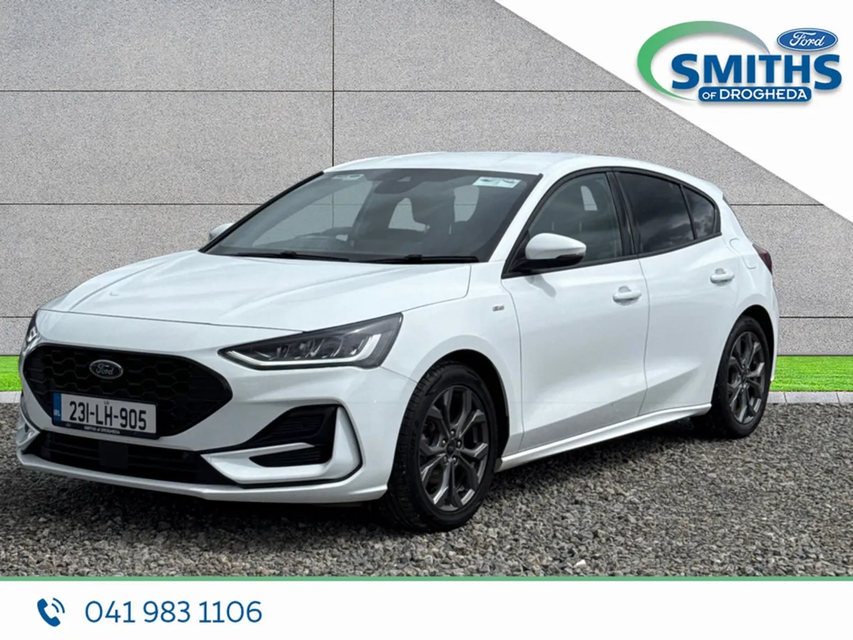 Ford Focus Hatchback, Petrol Hybrid, 2023, White