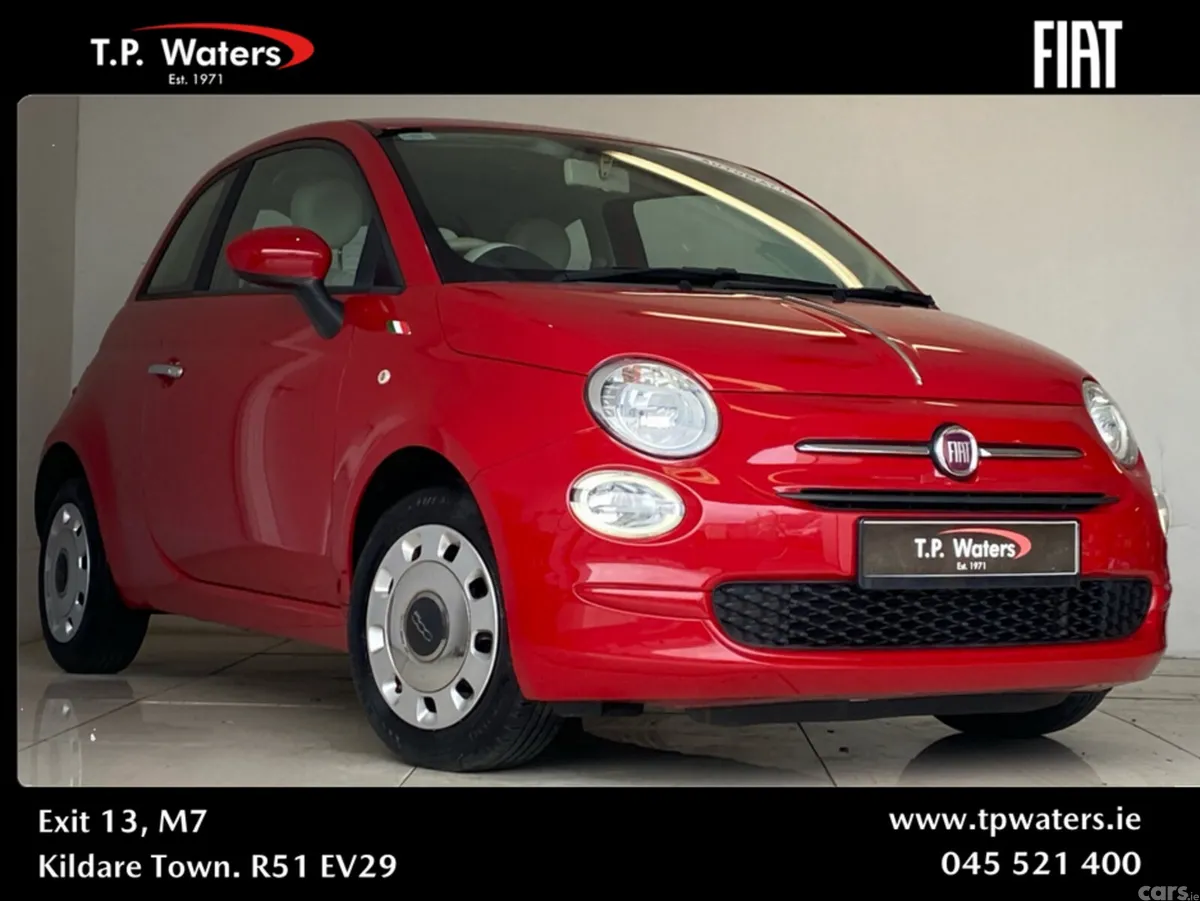 Fiat 500 Hatchback, Petrol, 2019, Red