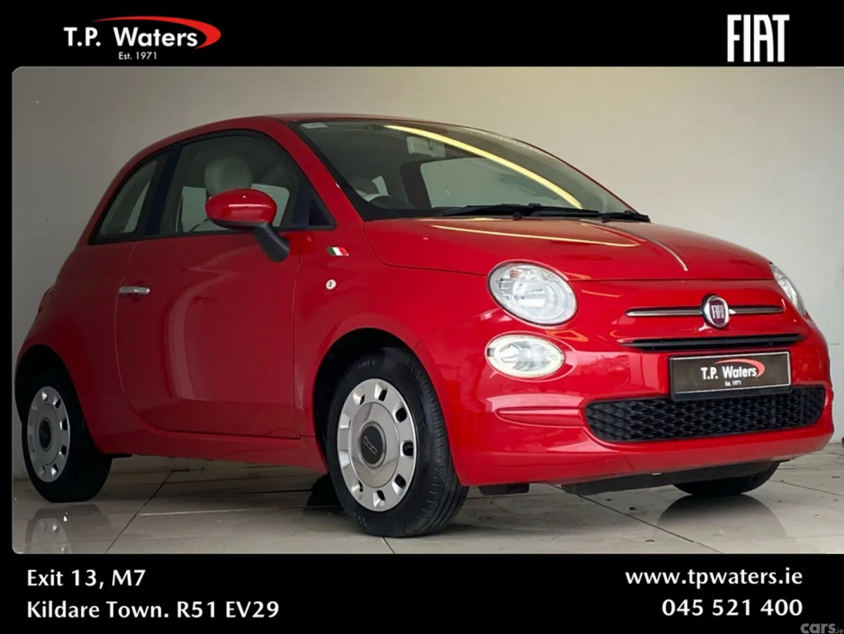 Fiat 500 Hatchback, Petrol, 2019, Red