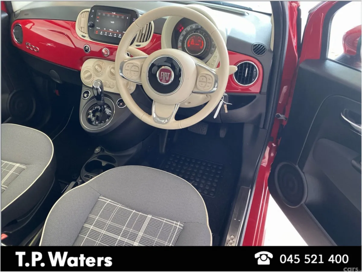 Fiat 500 Hatchback, Petrol, 2019, Red