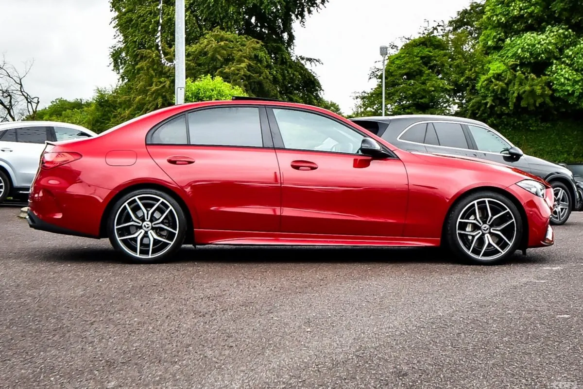 Mercedes-Benz C-Class Saloon, Diesel Hybrid, 2025, Red