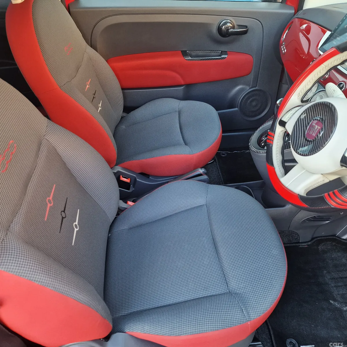 Fiat 500 Hatchback, Petrol, 2015, Red