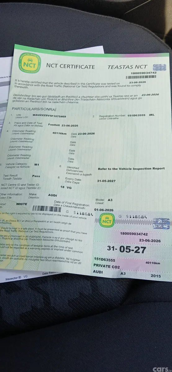 Audi A3 Saloon, Petrol, 2015, White