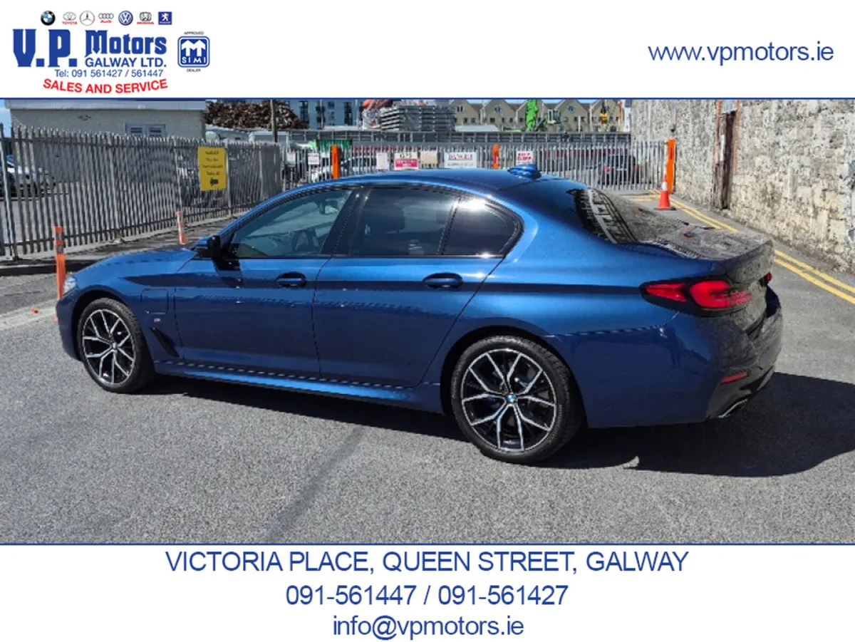BMW 5-Series Saloon, Petrol Plug-in Hybrid, 2020, Blue
