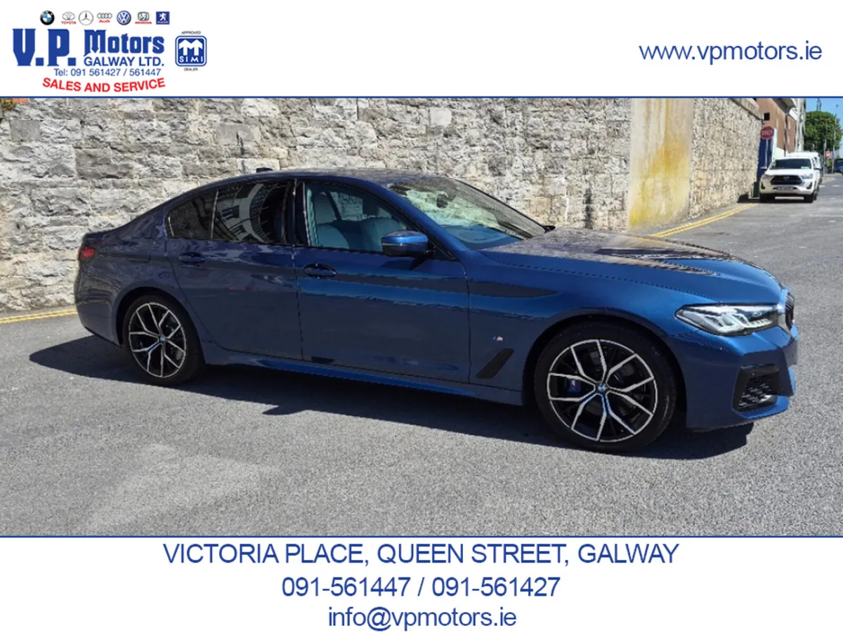 BMW 5-Series Saloon, Petrol Plug-in Hybrid, 2020, Blue