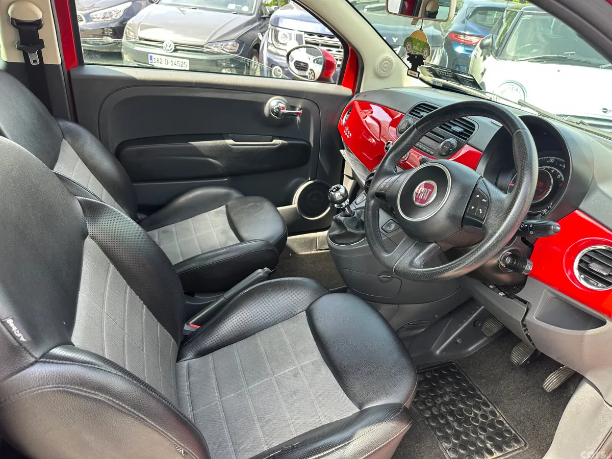 Fiat 500 Hatchback, Petrol, 2010, Red
