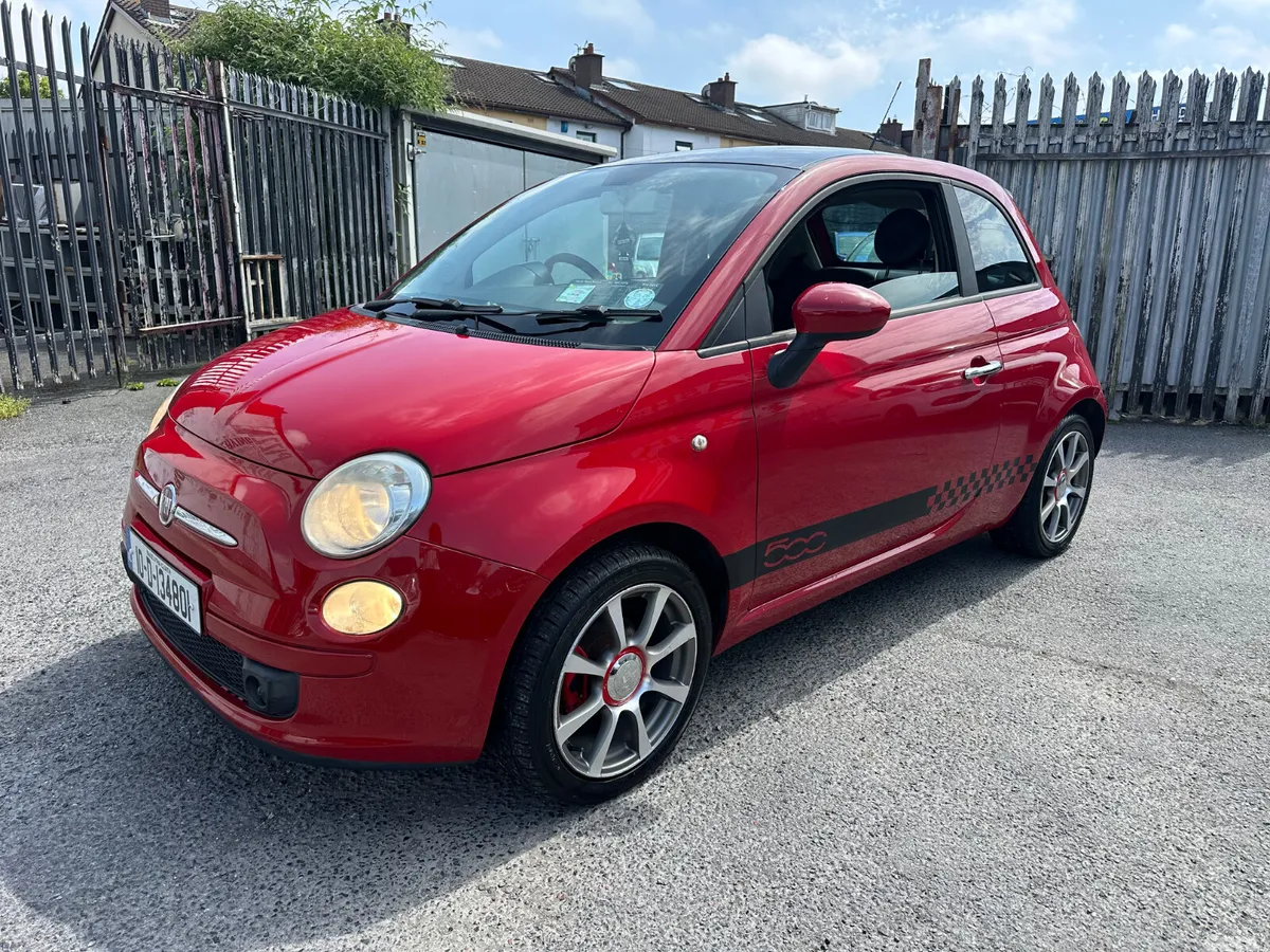 Fiat 500 Hatchback, Petrol, 2010, Red