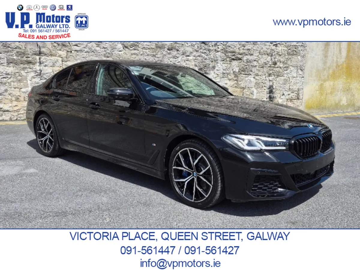 BMW 5-Series Saloon, Petrol Plug-in Hybrid, 2020, Black