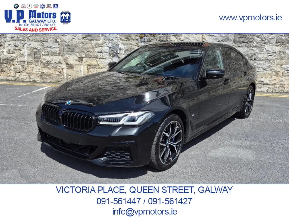BMW 5-Series Saloon, Petrol Plug-in Hybrid, 2020, Black