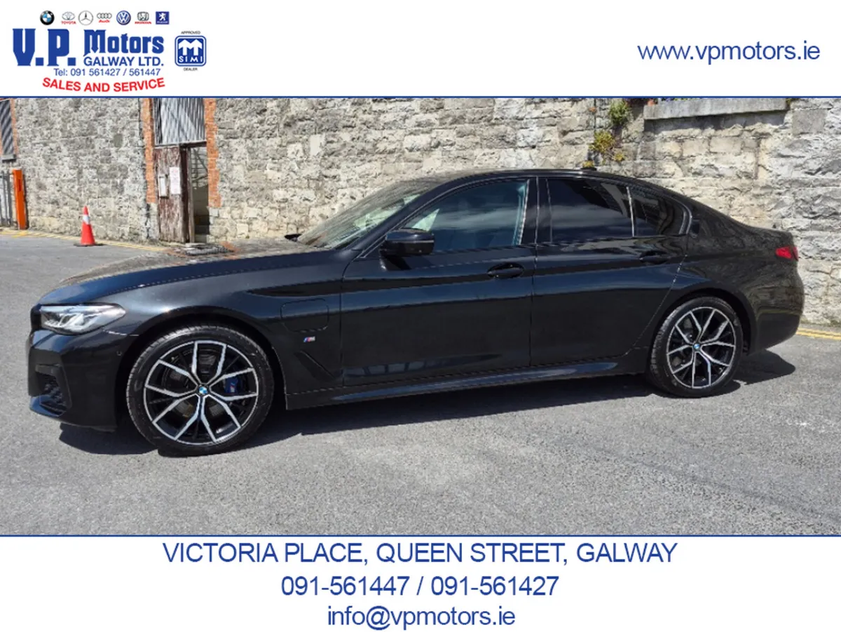 BMW 5-Series Saloon, Petrol Plug-in Hybrid, 2020, Black