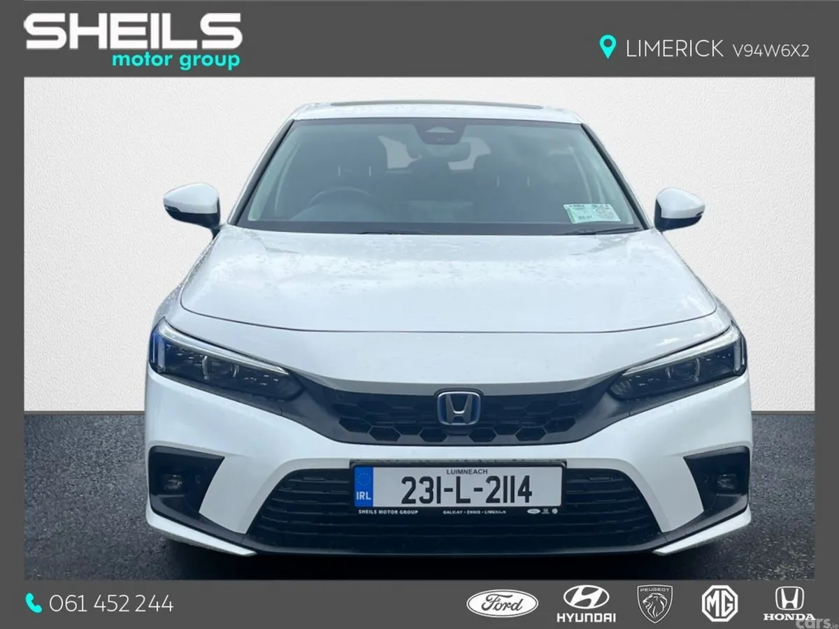 Honda Civic Hatchback, Petrol Hybrid, 2023, White
