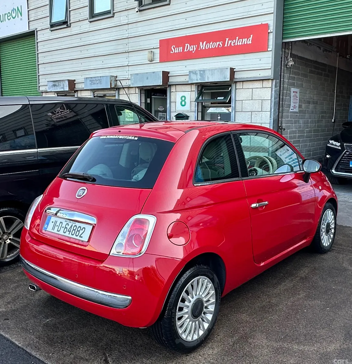 Fiat 500 Hatchback, Petrol, 2011, Red
