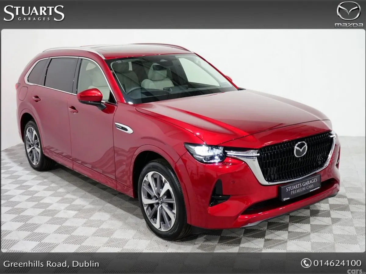 Mazda CX-80 SUV, Petrol Plug-in Hybrid, 2026, Red