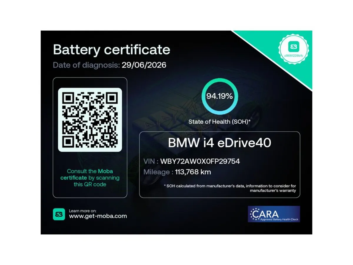 BMW i4 Saloon, Electric, 2023, Blue