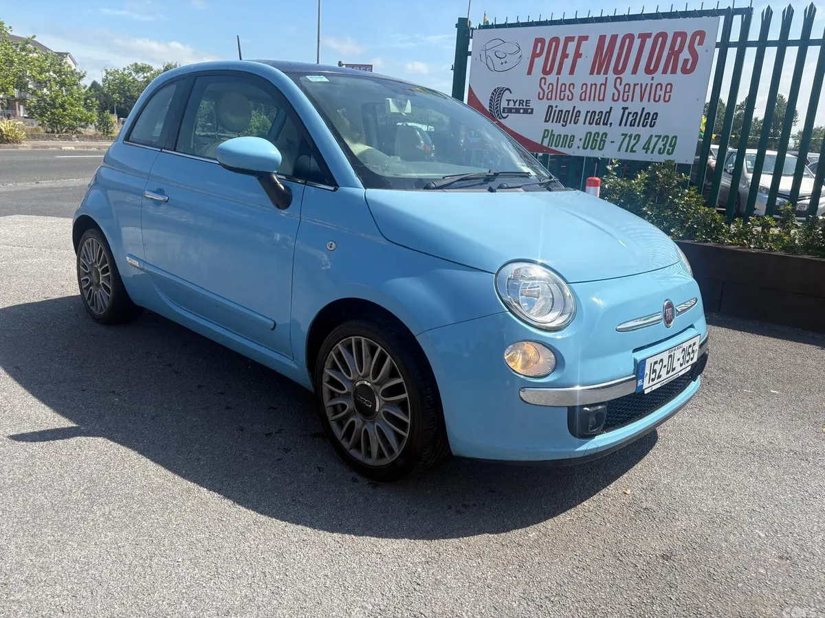Fiat 500 Hatchback, Petrol, 2015, Blue