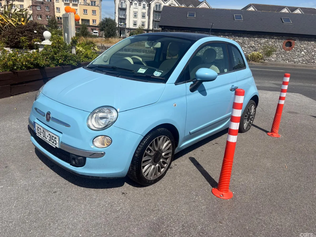 Fiat 500 Hatchback, Petrol, 2015, Blue