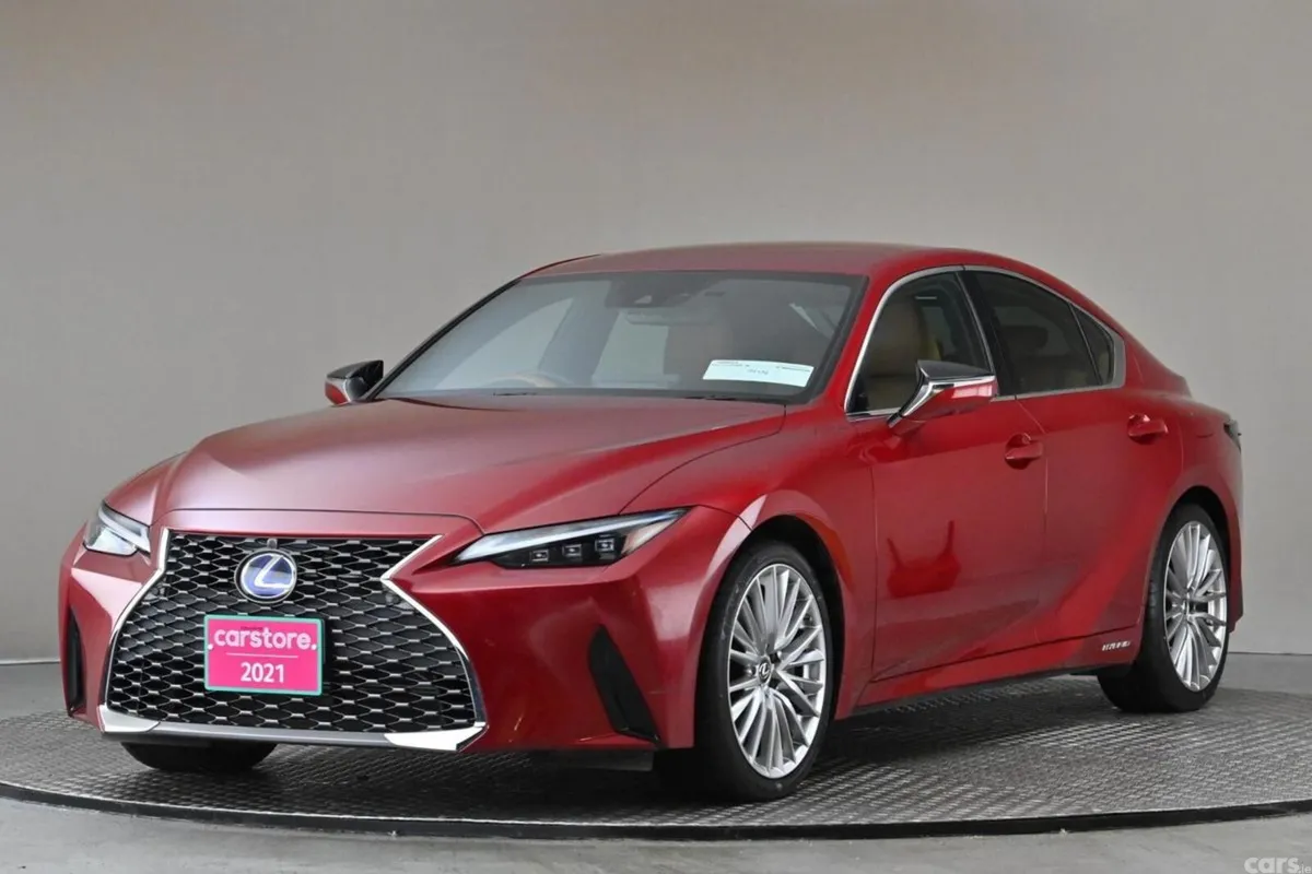Lexus IS Saloon, Petrol Hybrid, 2021, Red