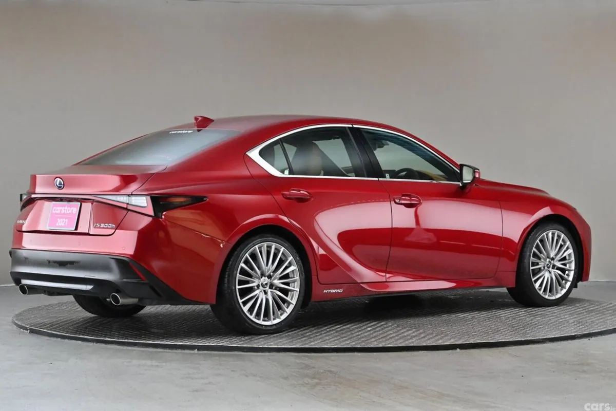 Lexus IS Saloon, Petrol Hybrid, 2021, Red