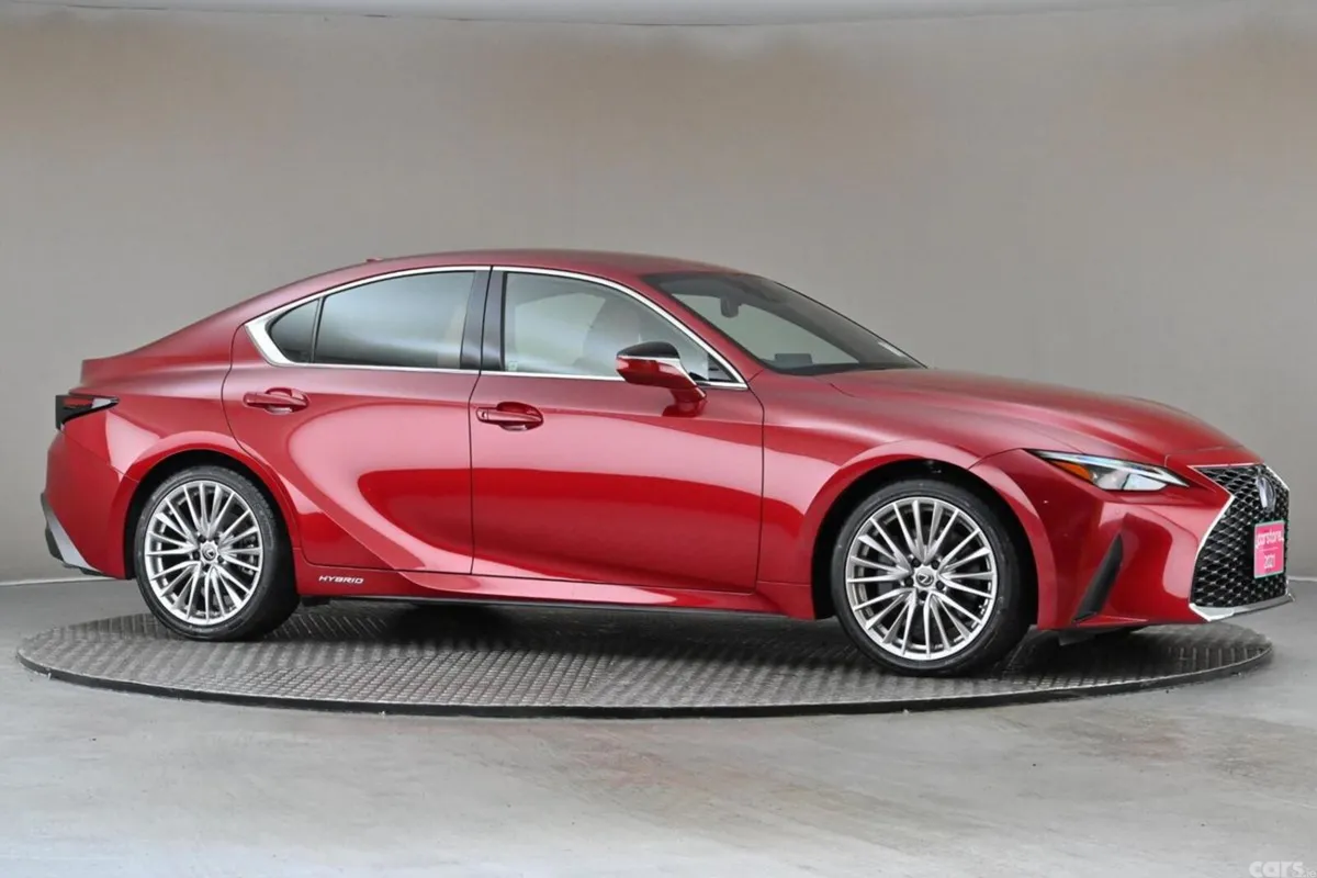 Lexus IS Saloon, Petrol Hybrid, 2021, Red