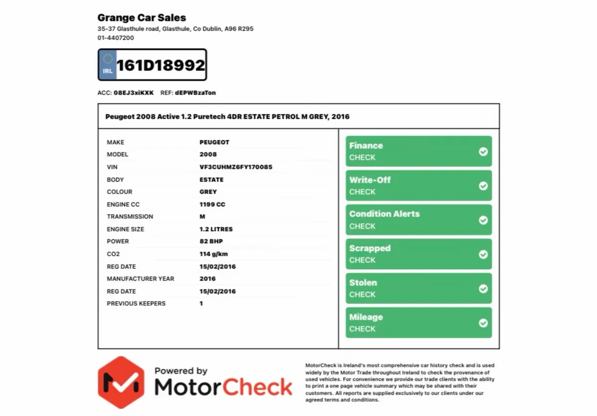 Peugeot 2008 SUV, Petrol, 2016, Grey