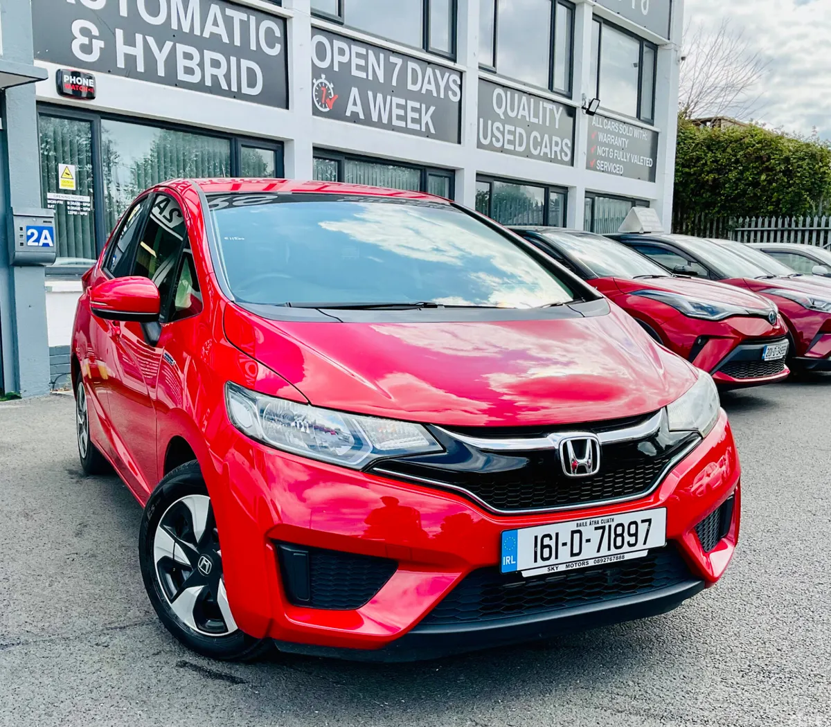 Honda Fit Hatchback, Petrol Hybrid, 2016, Red