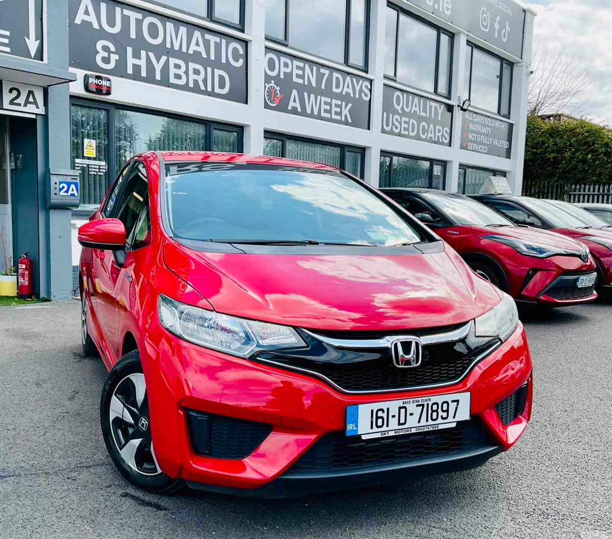 Honda Fit Hatchback, Petrol Hybrid, 2016, Red