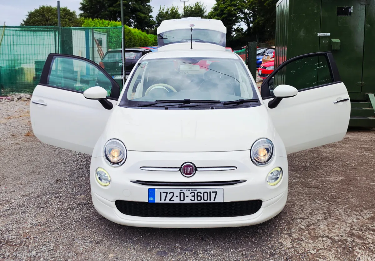 Fiat 500 Hatchback, Petrol, 2017, White