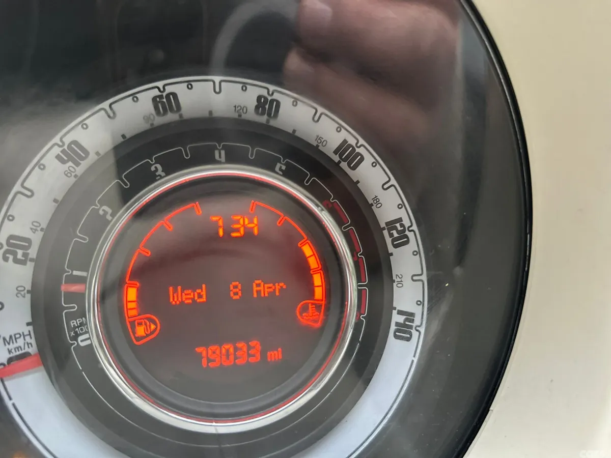Fiat 500 Hatchback, Petrol, 2014, Blue