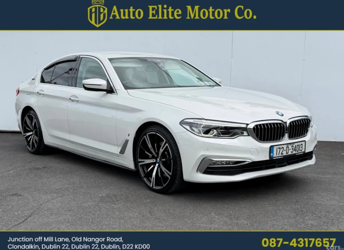 BMW 5-Series Saloon, Petrol Hybrid, 2017, White