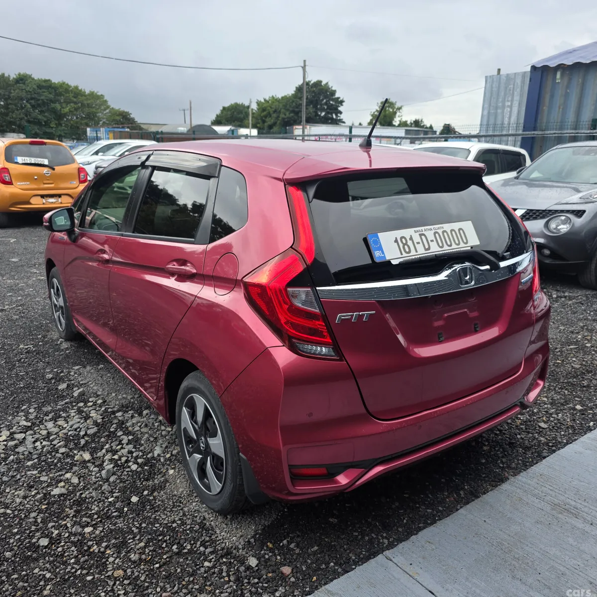 Honda Fit Hatchback, Petrol Hybrid, 2018, Red