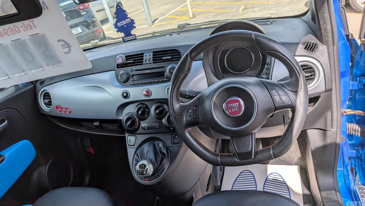 Fiat 500 Hatchback, Petrol, 2015, Blue